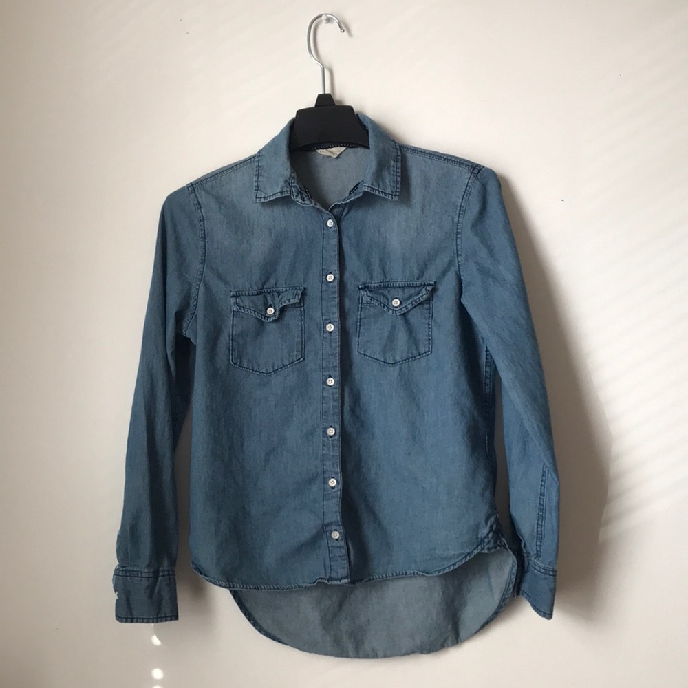 Denim button down long sleeve